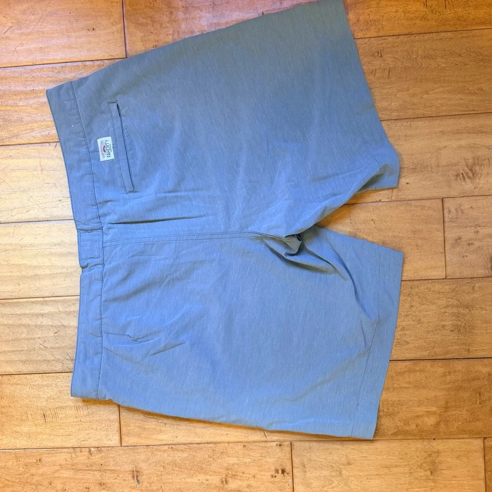 Faherty Light Blue Flat Front Shorts